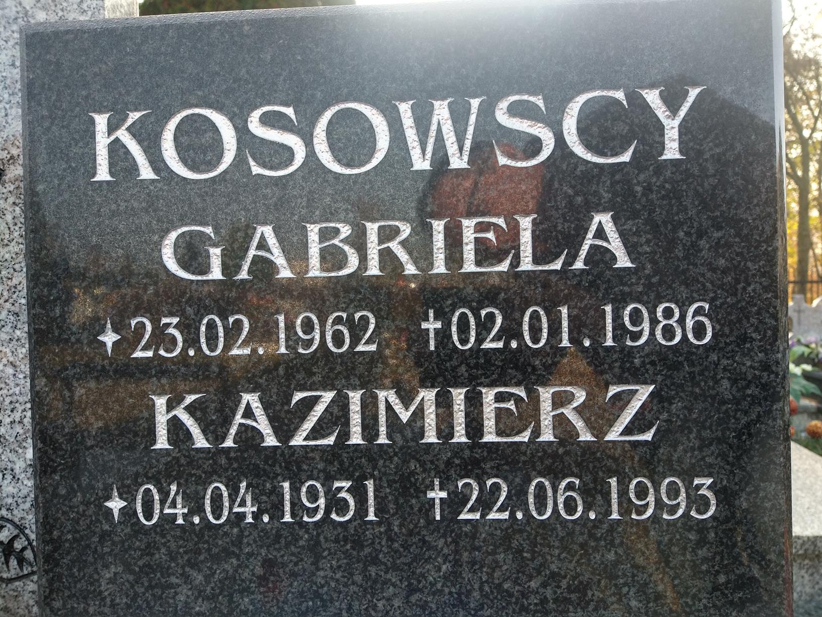 Gabriela Kosowska 1962 Pyskowice - Grobonet - Wyszukiwarka osób pochowanych