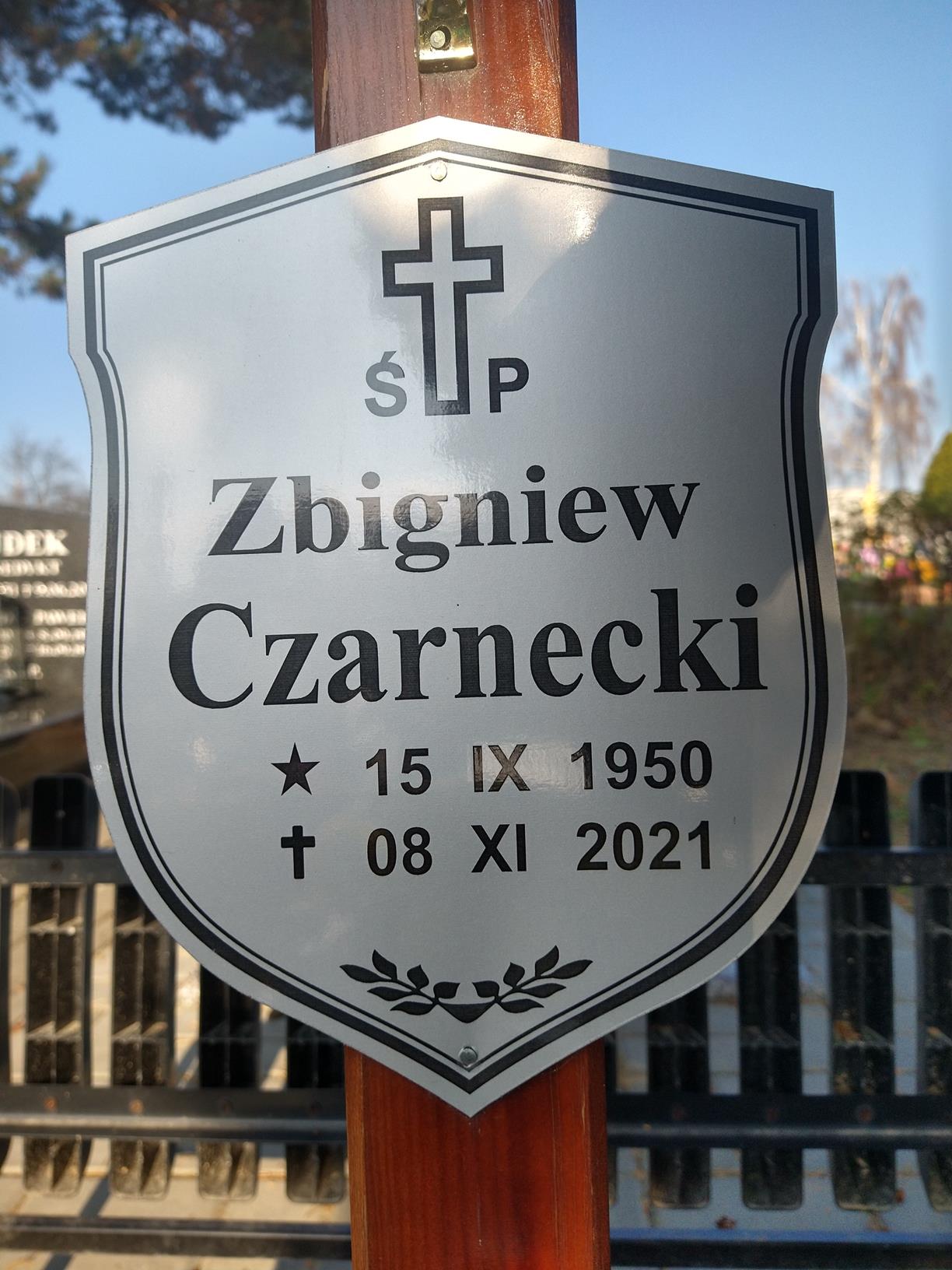 Zbigniew Czarnecki 1950 Pyskowice - Grobonet - Wyszukiwarka osób pochowanych