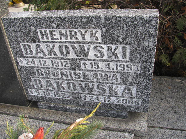 Henryk Bąkowski 1912 Pyskowice - Grobonet - Wyszukiwarka osób pochowanych