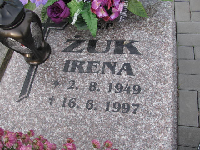 Irena Żuk 1949 Pyskowice - Grobonet - Wyszukiwarka osób pochowanych