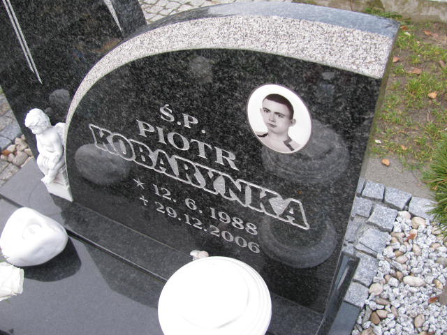 Piotr Kobarynka 1988 Pyskowice - Grobonet - Wyszukiwarka osób pochowanych