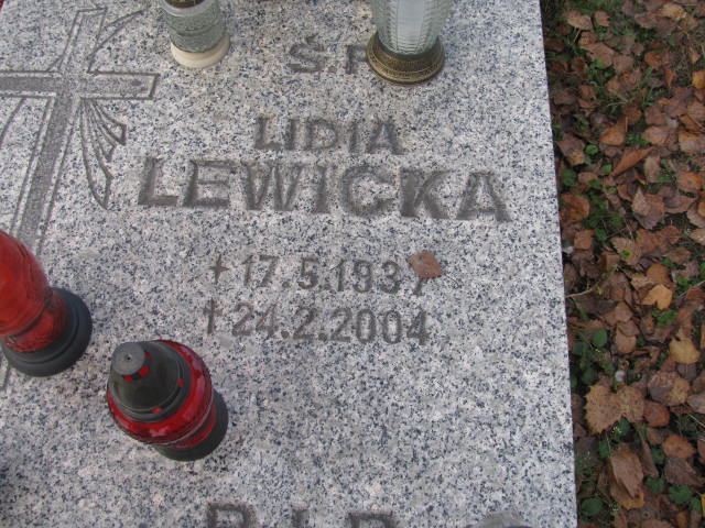 Lidia Lewicka 1937 Pyskowice - Grobonet - Wyszukiwarka osób pochowanych