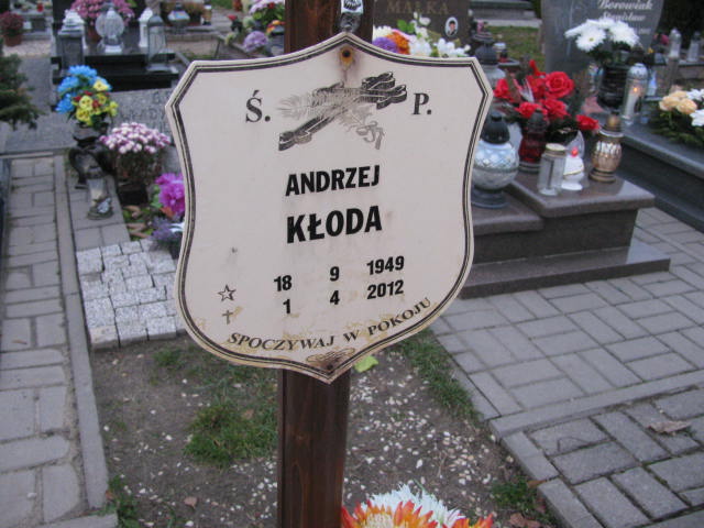 Andrzej Kłoda 1949 Pyskowice - Grobonet - Wyszukiwarka osób pochowanych