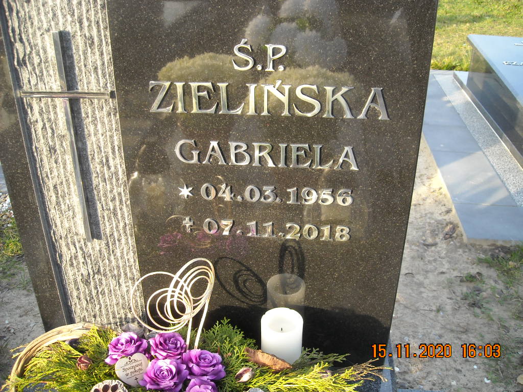 Gabriela Zielińska 1956 Pyskowice - Grobonet - Wyszukiwarka osób pochowanych